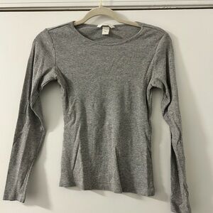 H&M Heather Gray Long Sleeve Top